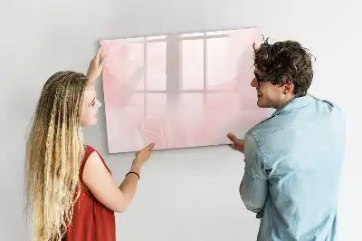 Quadro magnético para escrever estampa de rosas abertas