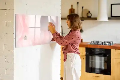 Quadro magnético para escrever estampa de rosas abertas