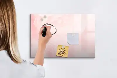 Quadro magnético para escrever estampa de rosas abertas