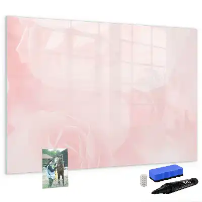 Quadro magnético para escrever estampa de rosas abertas