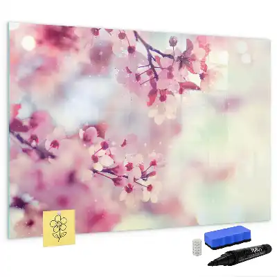 Quadro magnético para desenhar tema flores de primavera