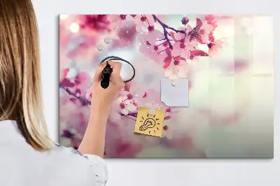 Quadro magnético para desenhar tema flores de primavera