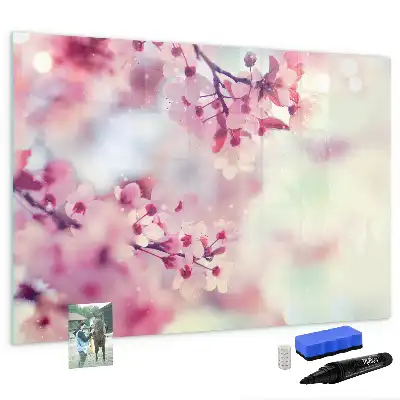 Quadro magnético para desenhar tema flores de primavera