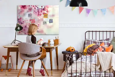 Quadro magnético para desenhar tema flores de primavera