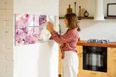 Quadro magnético para desenhar tema flores de primavera