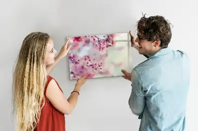 Quadro magnético para desenhar tema flores de primavera