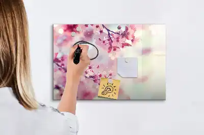 Quadro magnético para desenhar tema flores de primavera