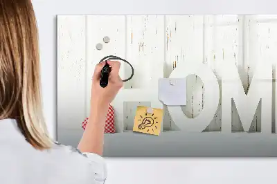Quadro magnético para escrever modelo Texto Lar