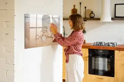 Quadro magnético para desenhar com estampa de citação de praia