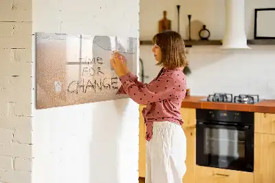 Quadro magnético para desenhar com estampa de citação de praia