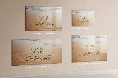Quadro magnético para desenhar com estampa de citação de praia
