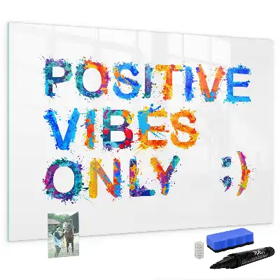 Quadro magnético para desenhar estampa de citação positiva