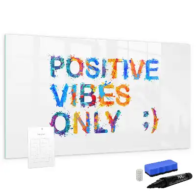 Quadro magnético para desenhar estampa de citação positiva