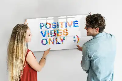 Quadro magnético para desenhar estampa de citação positiva
