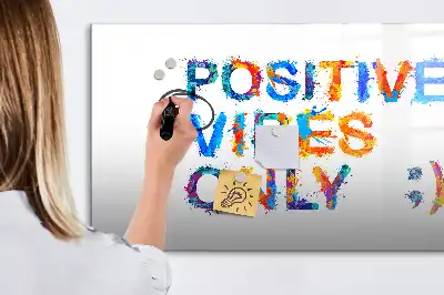 Quadro magnético para desenhar estampa de citação positiva