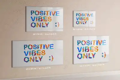 Quadro magnético para desenhar estampa de citação positiva