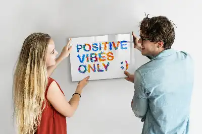Quadro magnético para desenhar estampa de citação positiva