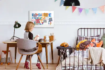 Quadro magnético para desenhar estampa de citação positiva