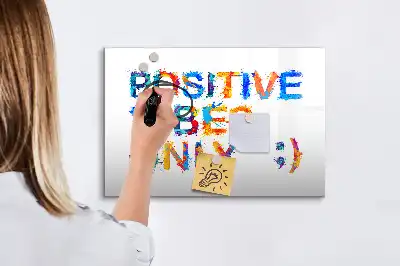 Quadro magnético para desenhar estampa de citação positiva