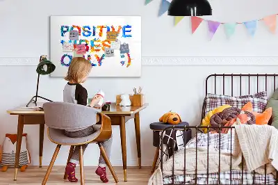 Quadro magnético para desenhar estampa de citação positiva