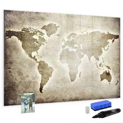 Mapa-múndi quadro magnético para desenhar