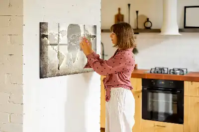 Mapa-múndi quadro magnético para desenhar