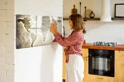 Mapa-múndi quadro magnético para desenhar