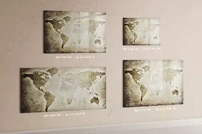 Mapa-múndi quadro magnético para desenhar