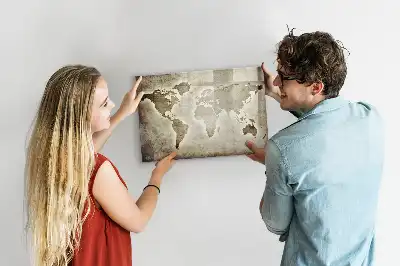 Mapa-múndi quadro magnético para desenhar