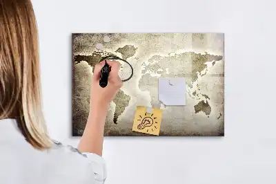 Mapa-múndi quadro magnético para desenhar