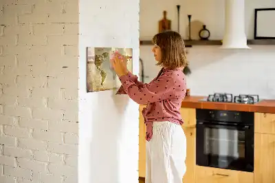 Mapa-múndi antigo quadro magnético para escrever