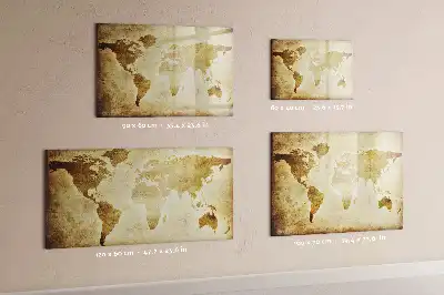 Mapa-múndi antigo quadro magnético para escrever