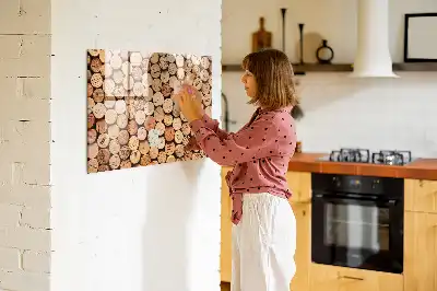 Quadro magnético para escrever rolhas de vinho de madeira
