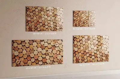 Quadro magnético para escrever rolhas de vinho de madeira