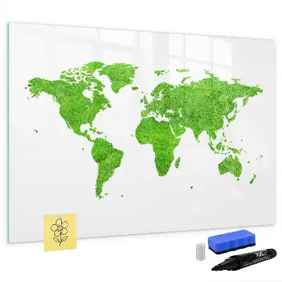 Quadro magnético para desenho com estampa de grama verde