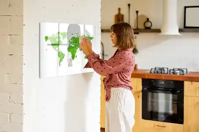 Quadro magnético para desenho com estampa de grama verde