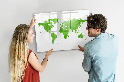 Quadro magnético para desenho com estampa de grama verde
