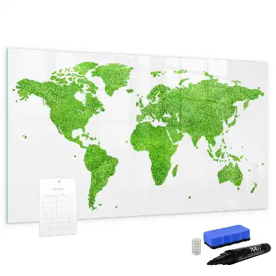 Quadro magnético para desenho com estampa de grama verde