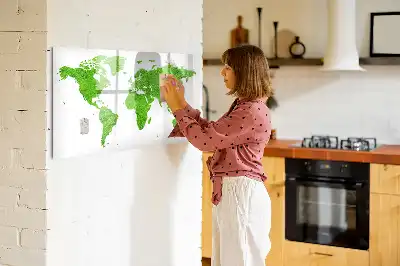 Quadro magnético para desenho com estampa de grama verde