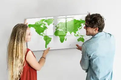 Quadro magnético para desenho com estampa de grama verde