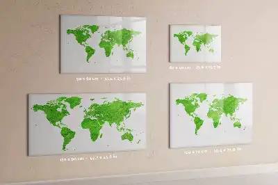 Quadro magnético para desenho com estampa de grama verde
