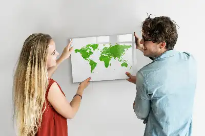 Quadro magnético para desenho com estampa de grama verde
