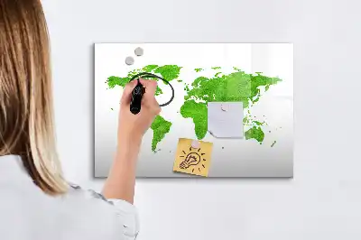 Quadro magnético para desenho com estampa de grama verde