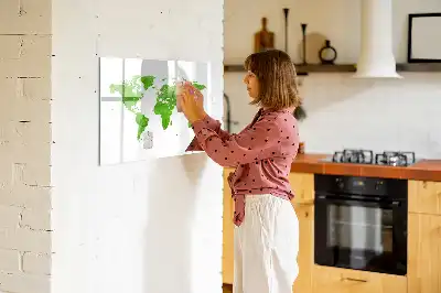 Quadro magnético para desenho com estampa de grama verde