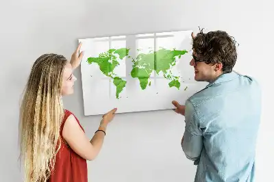 Quadro magnético para desenho com estampa de grama verde
