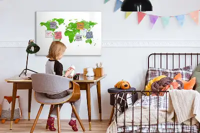 Quadro magnético para desenho com estampa de grama verde