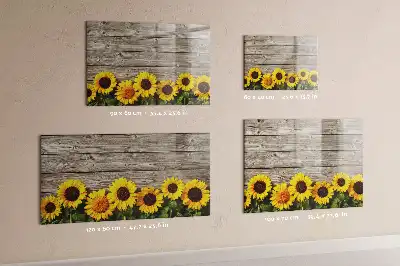 Quadro magnético para desenhar estampa girassóis