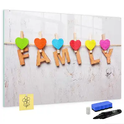 Quadro magnético para escrever modelo família
