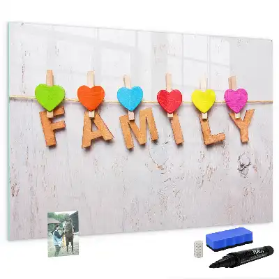 Quadro magnético para escrever modelo família