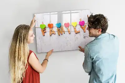 Quadro magnético para escrever modelo família